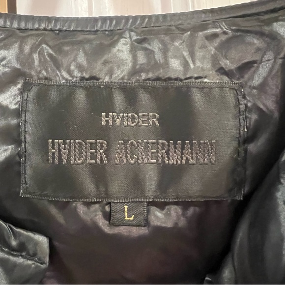 Statement Puffer Bomber Jacket Quilted Body Leather Sleeve Tiger Back Patch - Picture 13 of 16